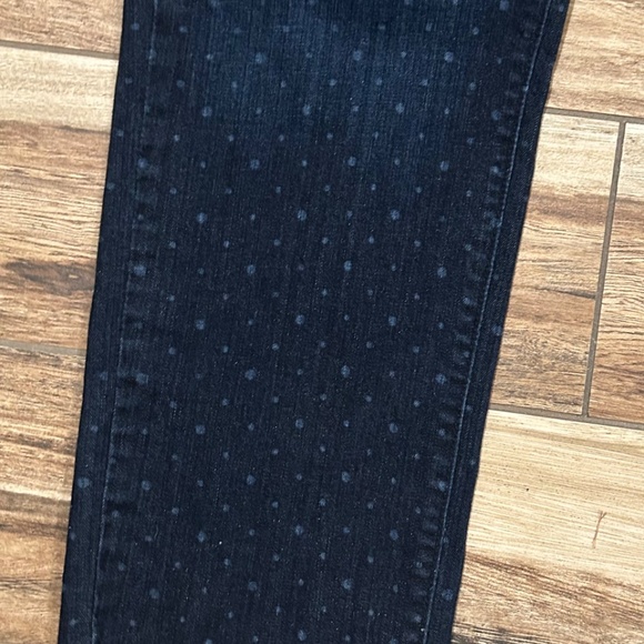 NYDJ Jeans Straight Leg Lift x Tuck Denim Tone on Tone Dots Size 16W Excellent - Picture 5 of 11